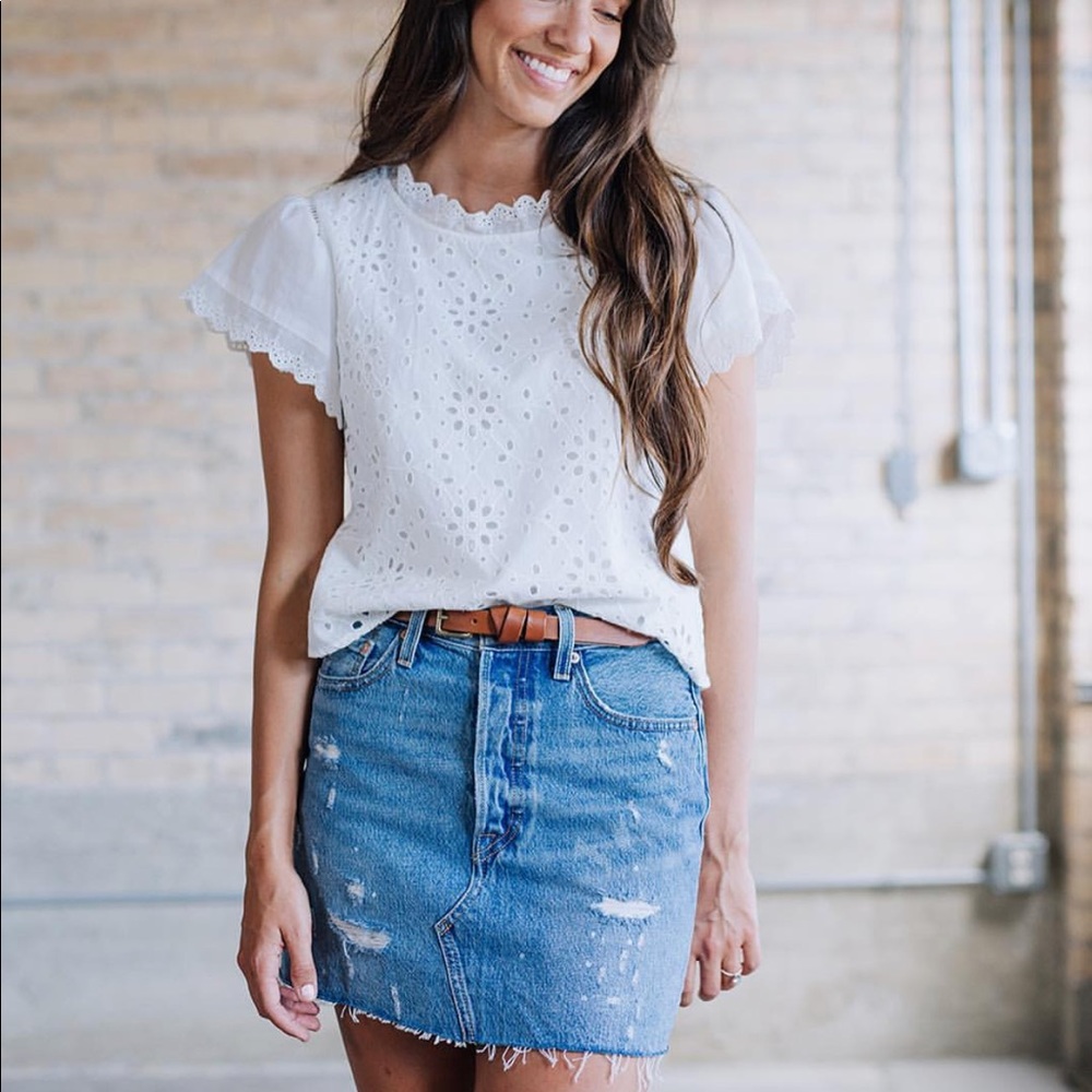 Levi’s Deconstructed Denim Skirt